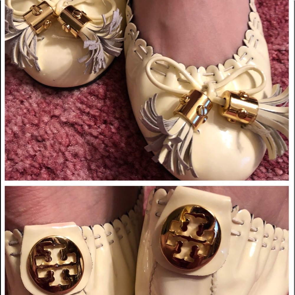 Tory Burch cute sexy white flats